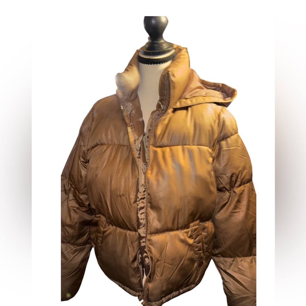 Ci Sono Women's Tan Puffer Jacket